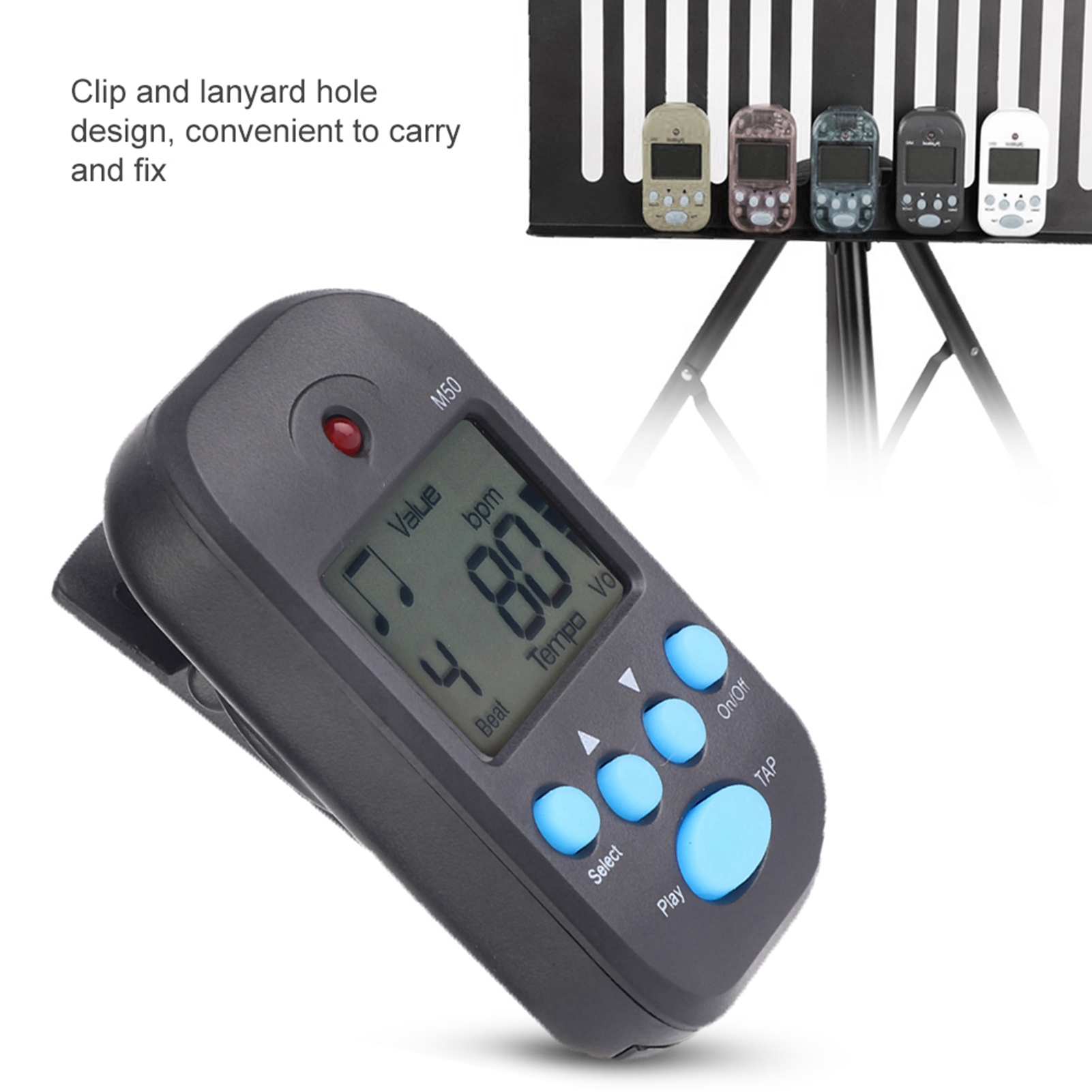 Violin Musical Instrument - Mini metrônomo profissional clip-on lcd digital