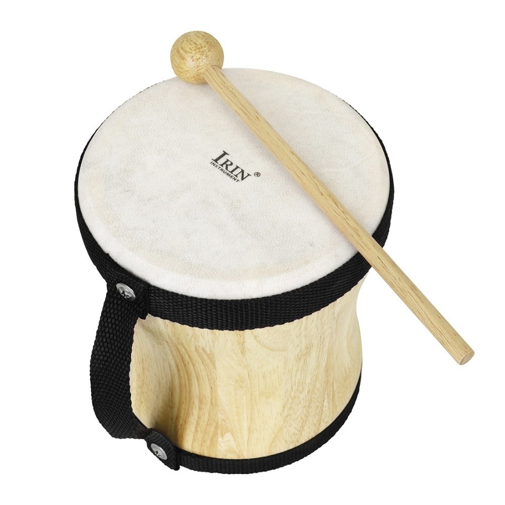 Musical Instrument Indian - Tambor Indiano de Madeira com Pele
