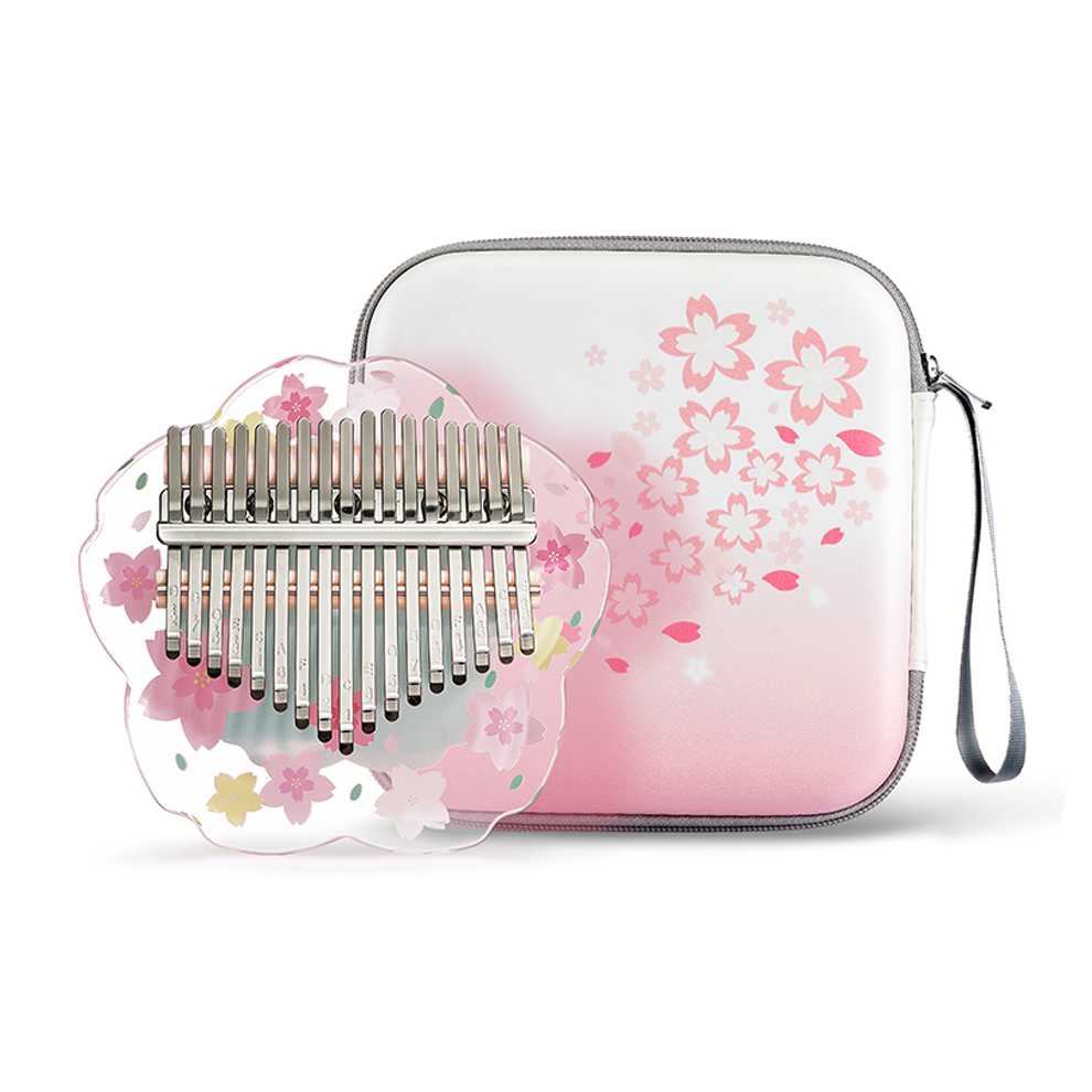 Musical Instrument Piano - Hluru-Kalimba transparente com estojo e painel,