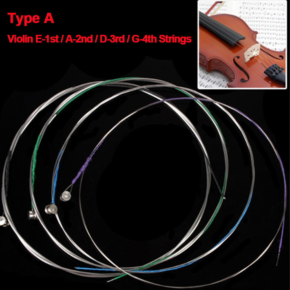 Violin Musical Instrument - 4 pçs/set Cordas de Violino E-A-D-G