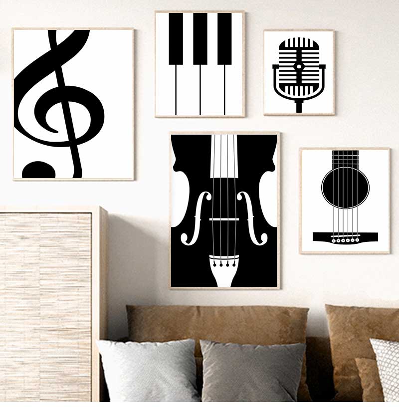 Picture Of Musical Instrument - Pôsteres e impressões de instrumentos minimalistas,