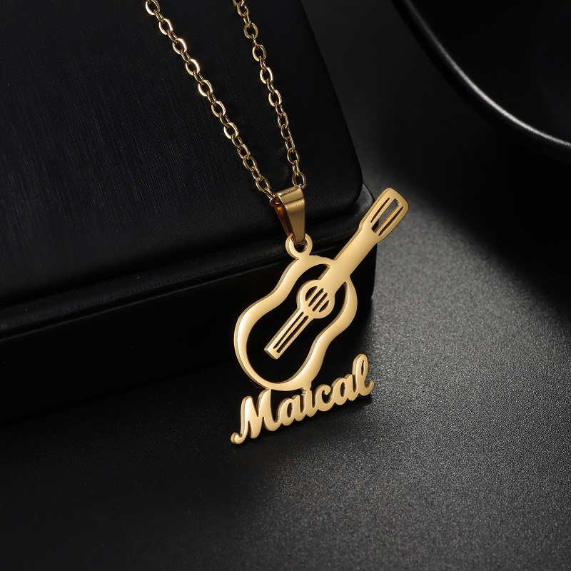 Musical Instrument And Names - Novo Colar Personalizado com Pingente de