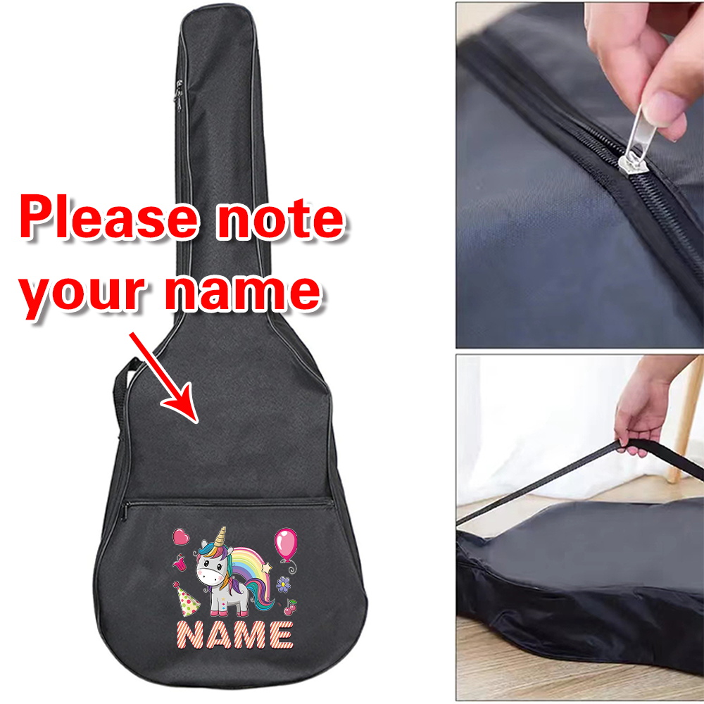 Musical Instrument And Names - Bolsa de guitarra com nome personalizado,