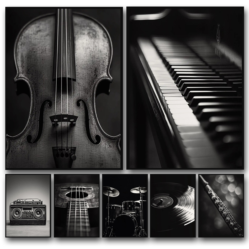 Picture Of Musical Instrument - Pôsteres de instrumentos musicais clássicos sem