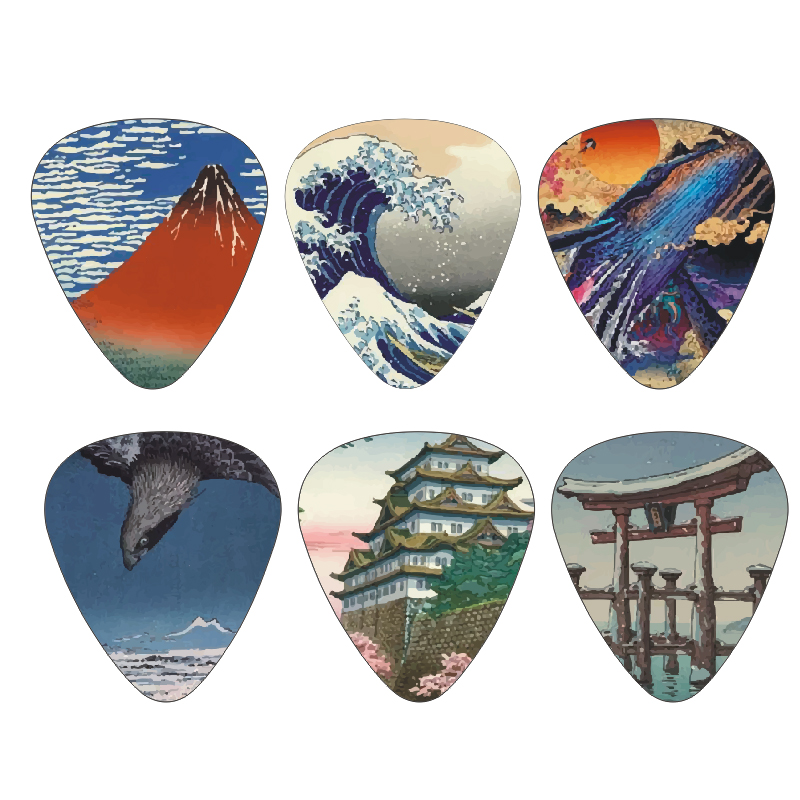 Musical Instrument In Japanese - Novo 12 pçs/set palhetas de guitarra-estilo