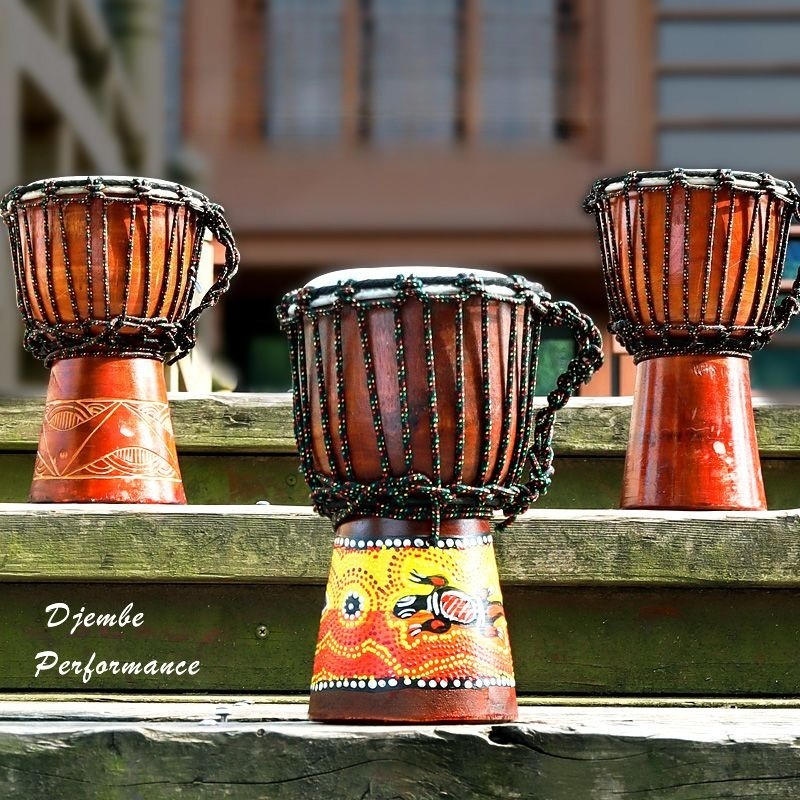 Musical Instrument Djembe - Tambor Africano Pequeno para Crianças Iniciantes,