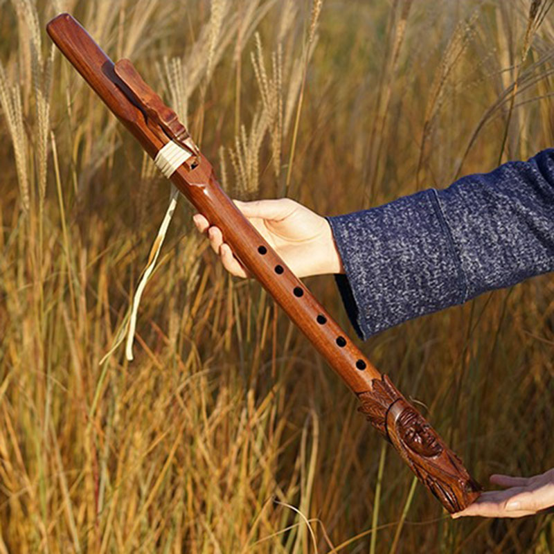 Musical Instrument Indian - Flauta indiana de madeira com 6