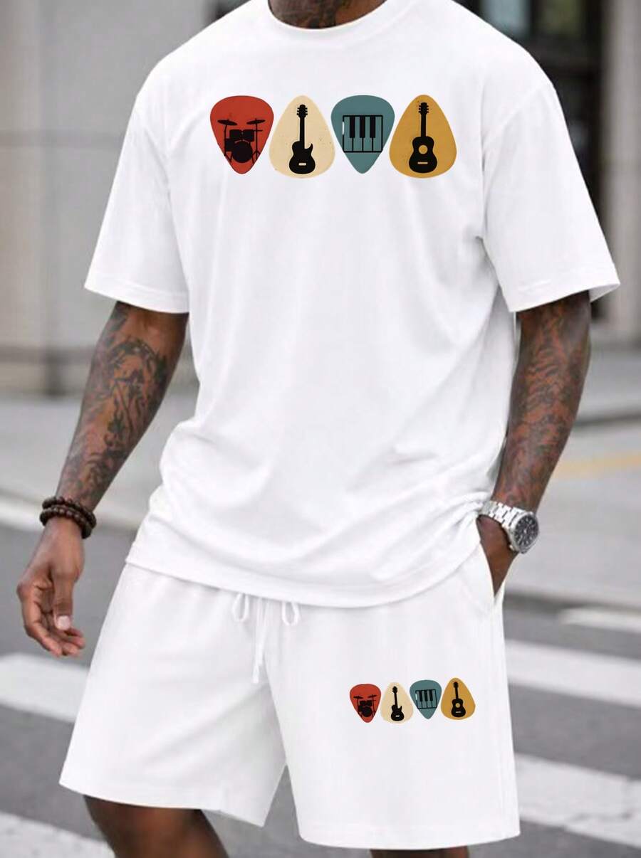 Musical Instrument Of - Conjunto Masculino de 2 Peças: Camiseta