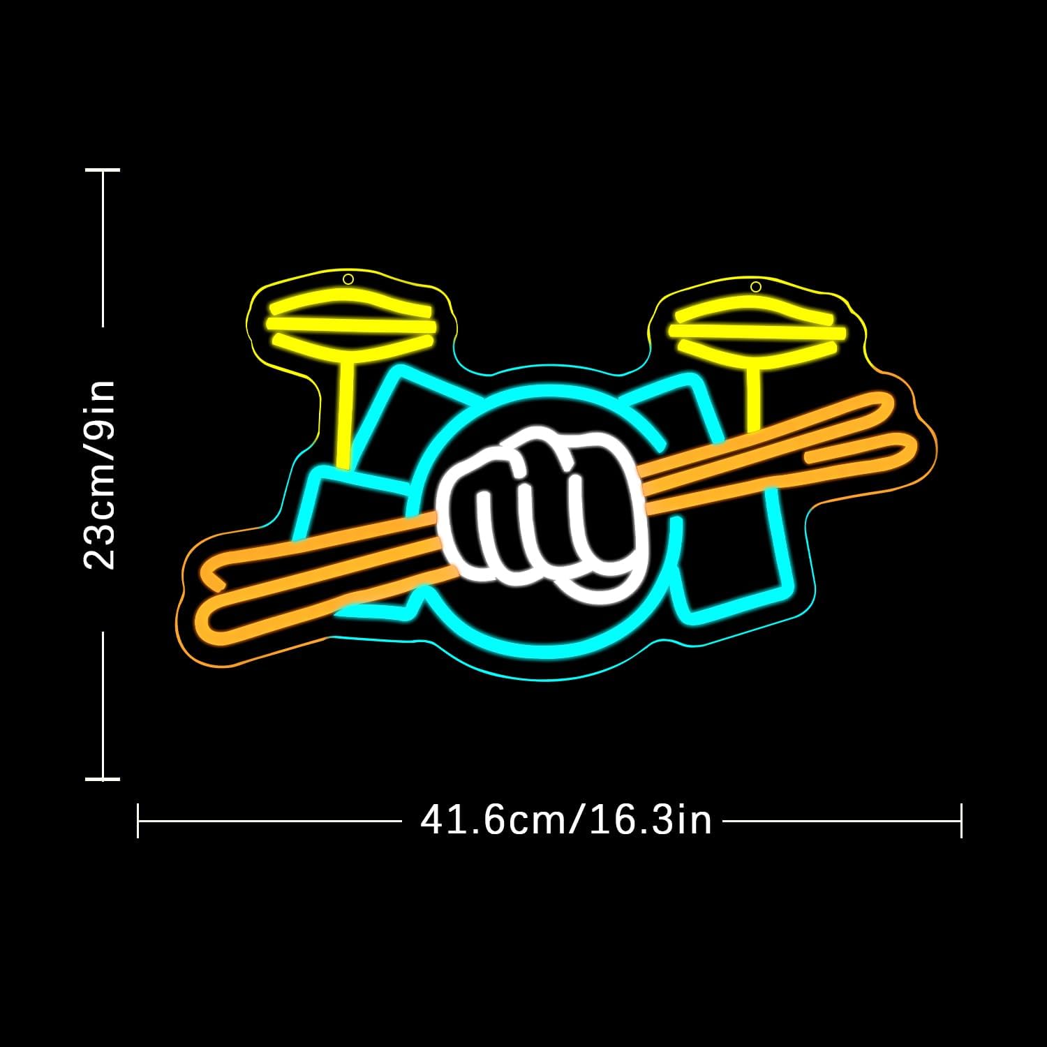 Letreiro Neon de Bateria Music - Musical Instrument Of avaliação e preço