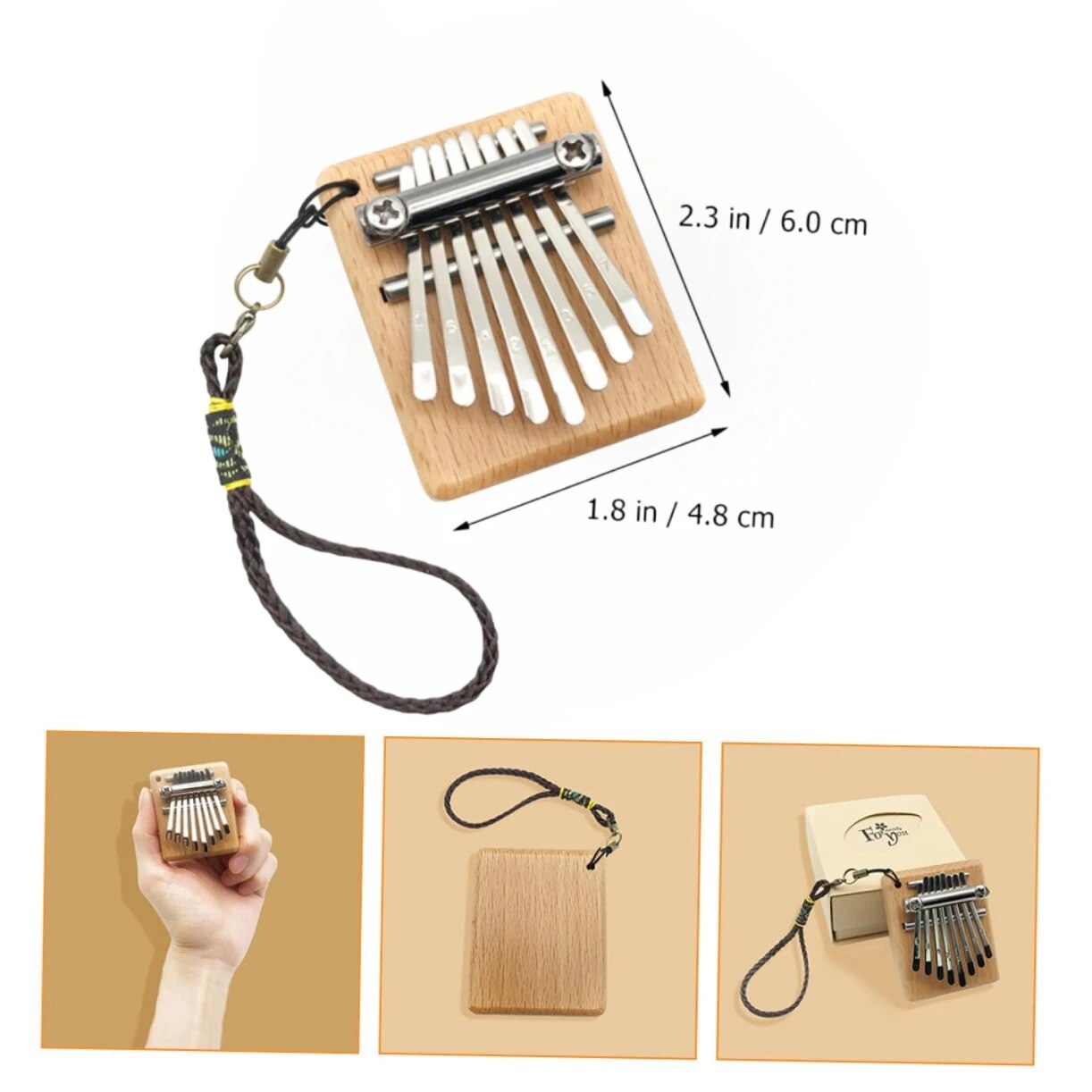 Miwayer-Mini Kalimba 8 Teclas  - Musical Instrument Piano avaliação e preço