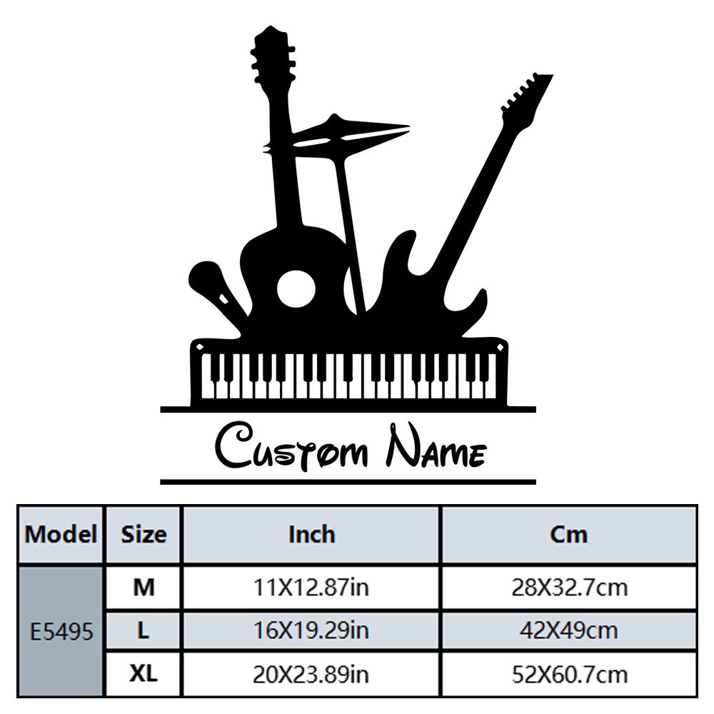 Adesivo de parede personalizad - Musical Instrument And Names avaliação e preço