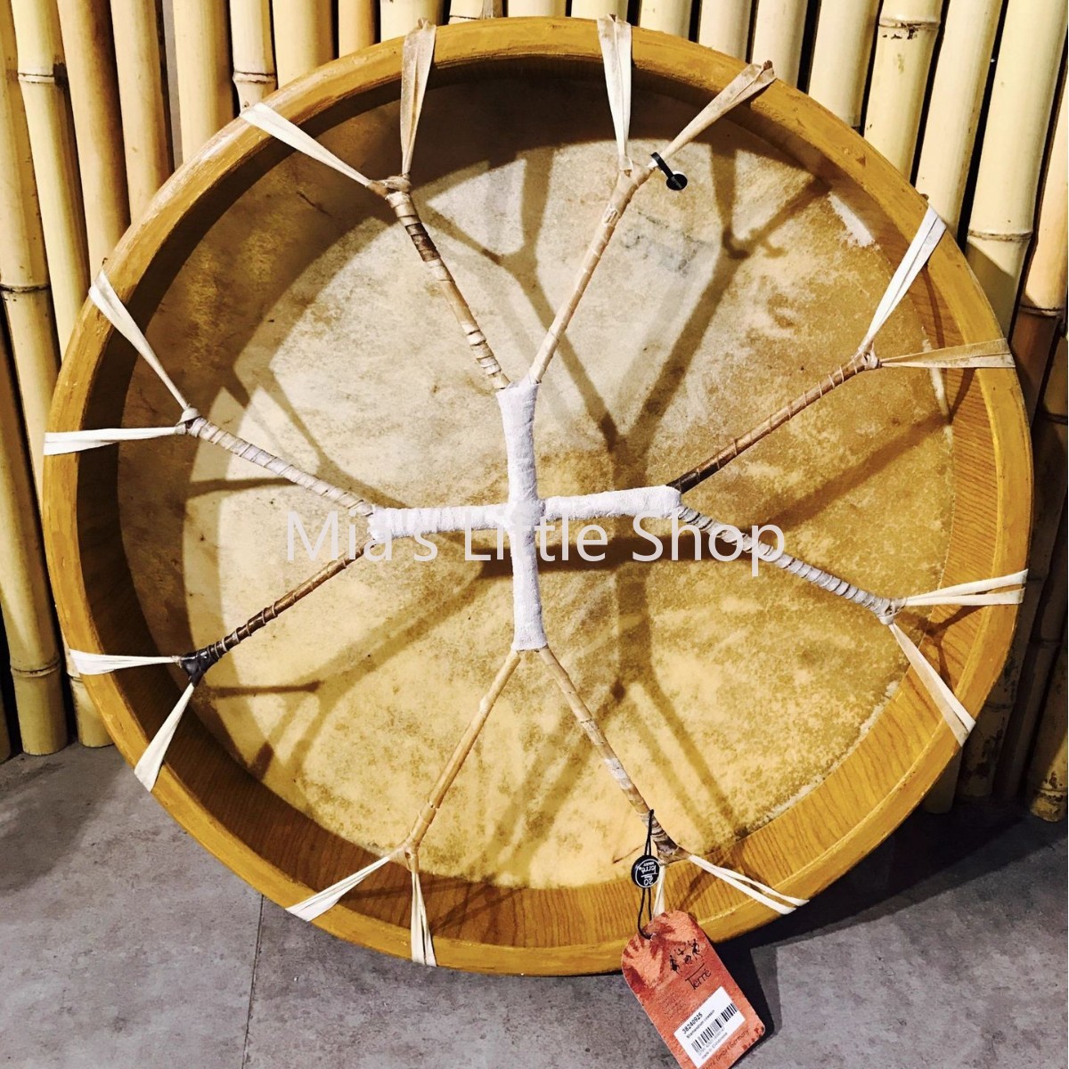 Tambor Indiano de Couro Natura - Musical Instrument Indian avaliação e preço