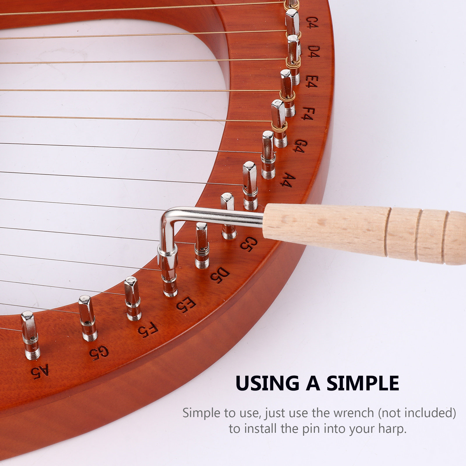 7 Peças Pino de Harpa para Afi - Musical Instrument Zither Harp avaliação e preço