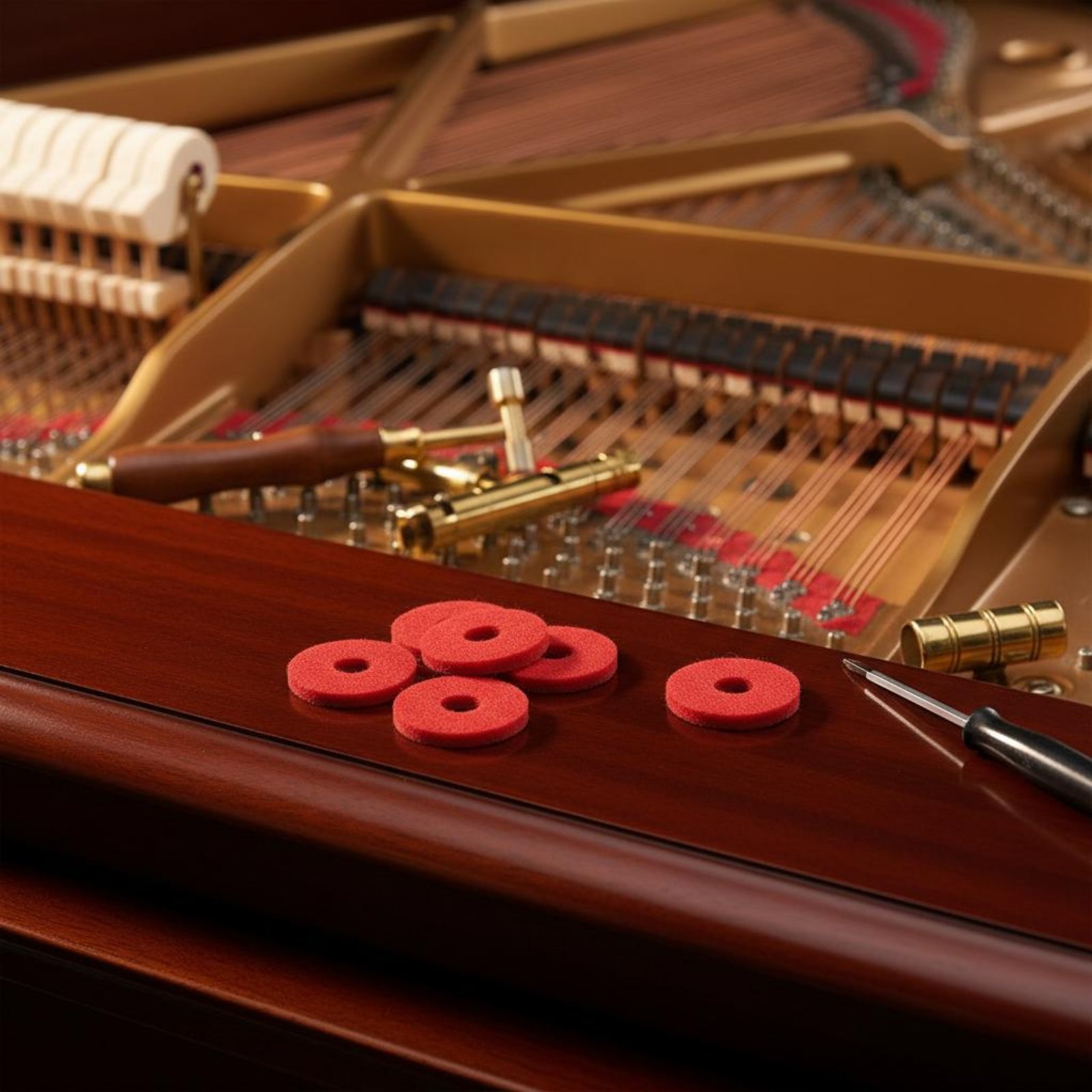 Almofada de Feltro Redonda Peq - Musical Instrument Piano avaliação e preço
