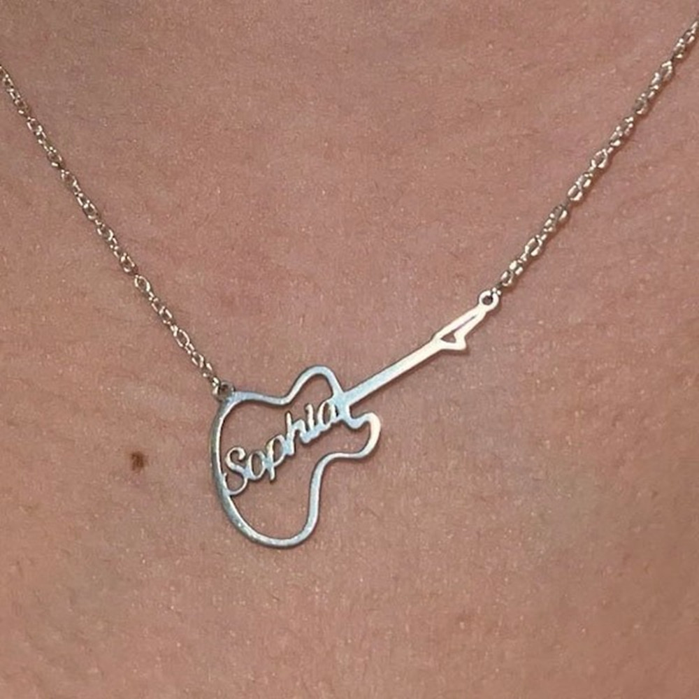 Colar de violino personalizado - Musical Instrument And Names avaliação e preço